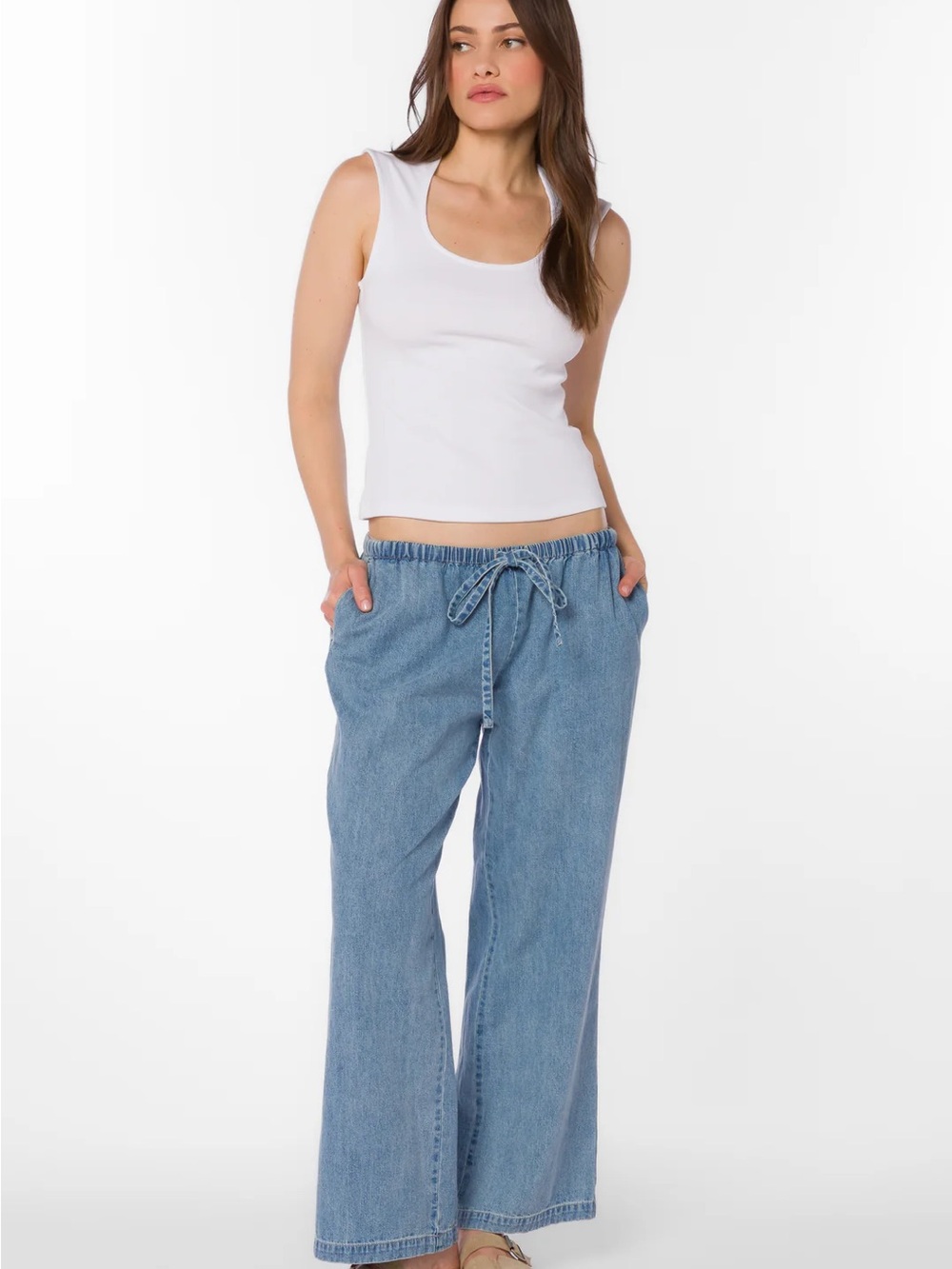 Velvet heart Light Blue Drawstring Jeans
